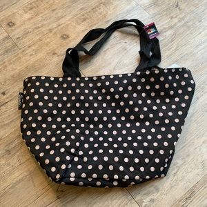 Bienali Polka Dot Zipper Tote Bag NWT